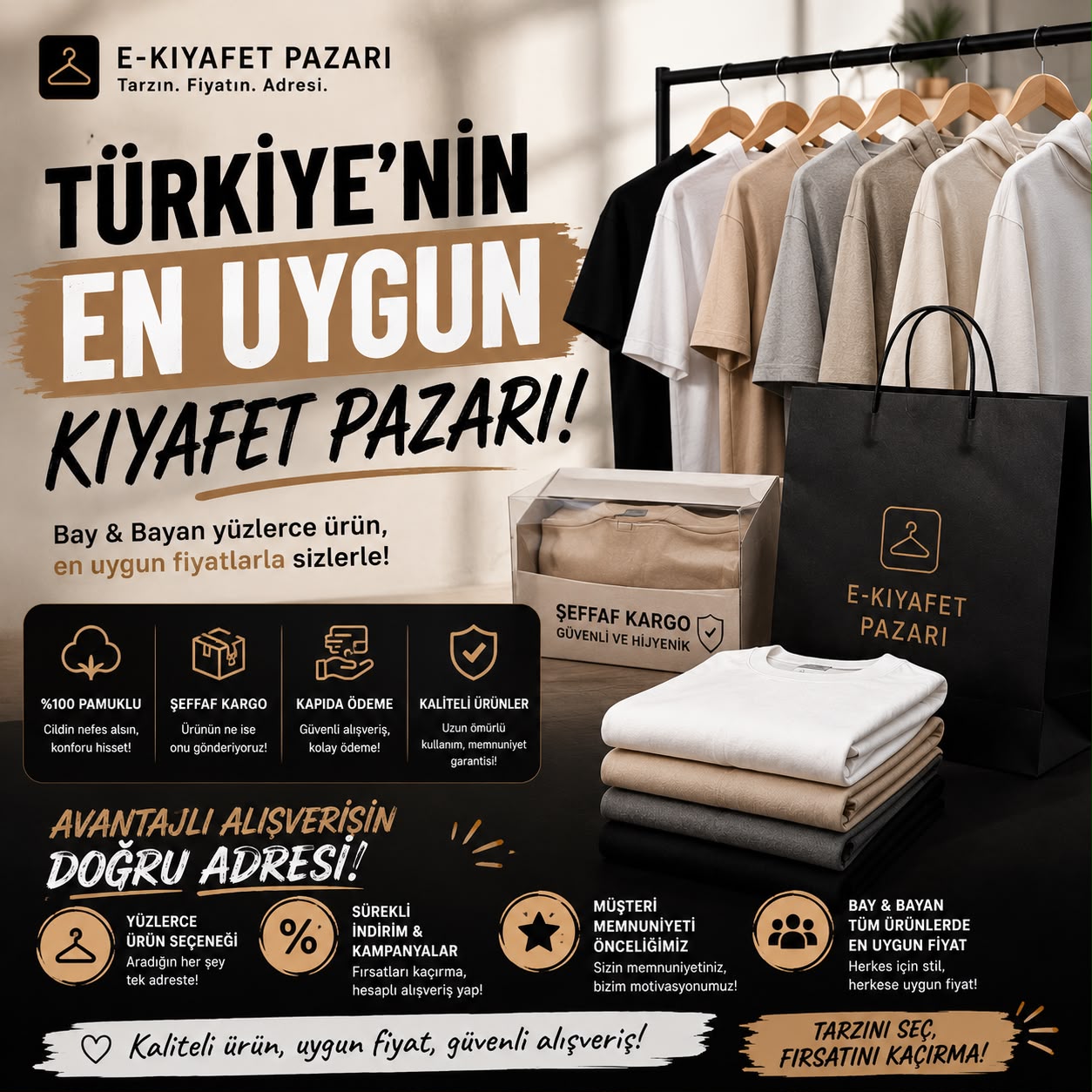 E Kıyafet Pazarı koleksiyonu