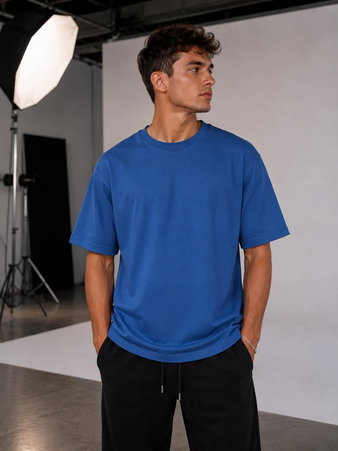 Mavi Basic Oversize Erkek T-Shirt