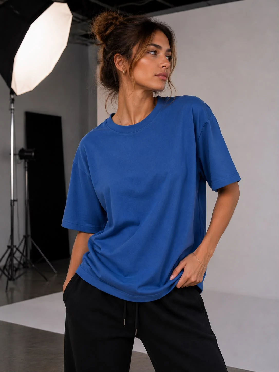 Mavi Basic Oversize Kadın T-Shirt